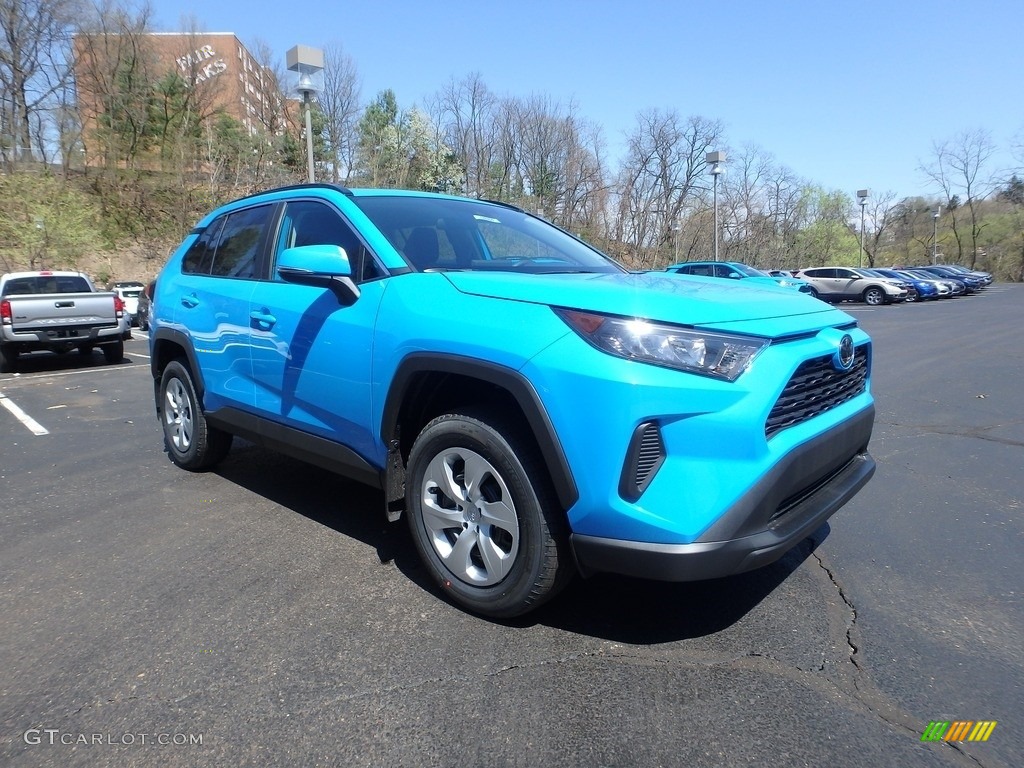 Blue Flame 2019 Toyota RAV4 LE AWD Exterior Photo #132904926