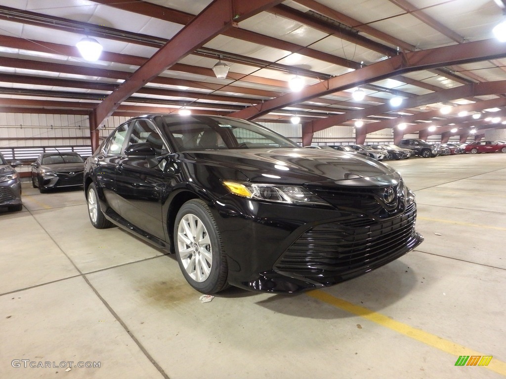 2019 Camry LE - Midnight Black Metallic / Black photo #1