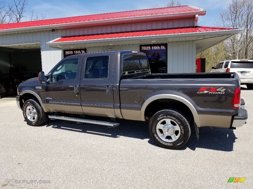 2007 F250 Super Duty Lariat Crew Cab 4x4 - Arizona Beige Metallic / Castano Brown Leather photo #3