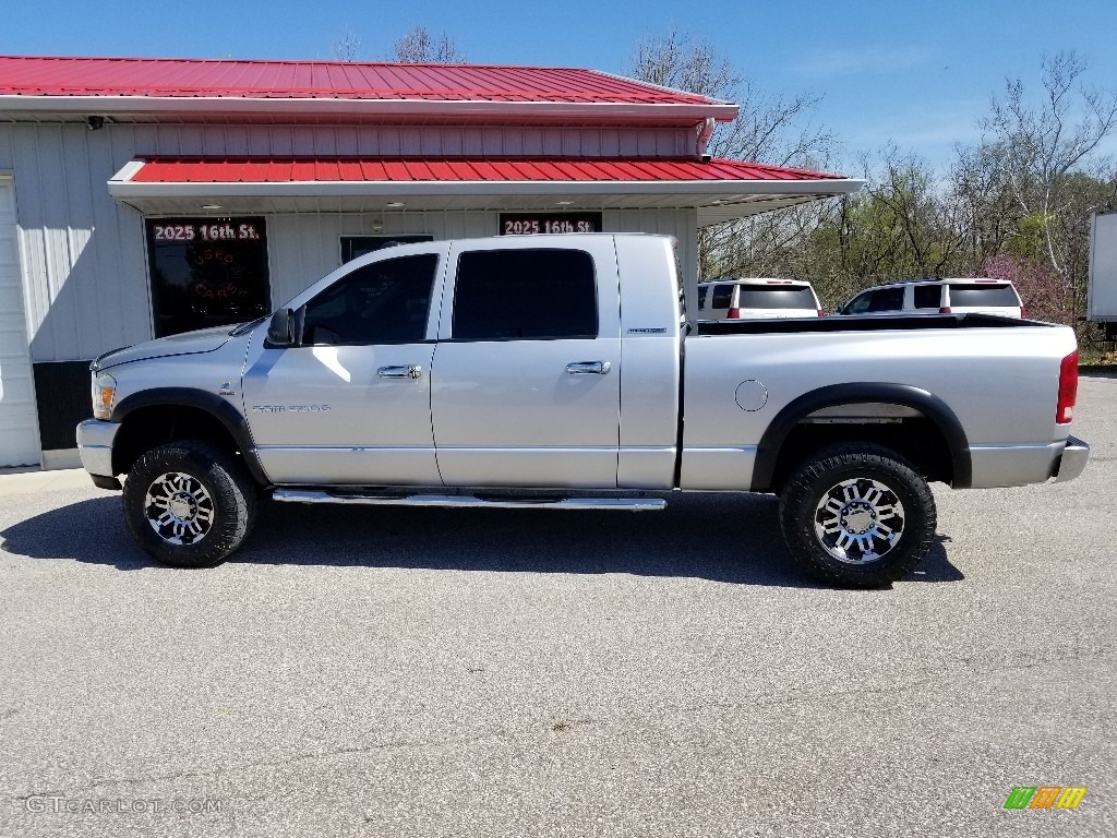 2006 Ram 2500 SLT Mega Cab 4x4 - Bright Silver Metallic / Medium Slate Gray photo #2