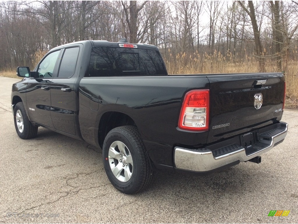 2019 1500 Big Horn Quad Cab 4x4 - Diamond Black Crystal Pearl / Black/Diesel Gray photo #4