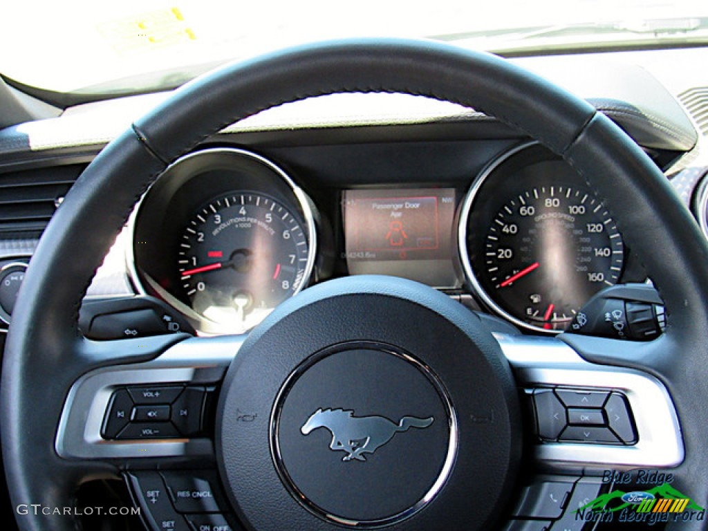 2018 Ford Mustang GT Fastback Ebony Steering Wheel Photo #132912936