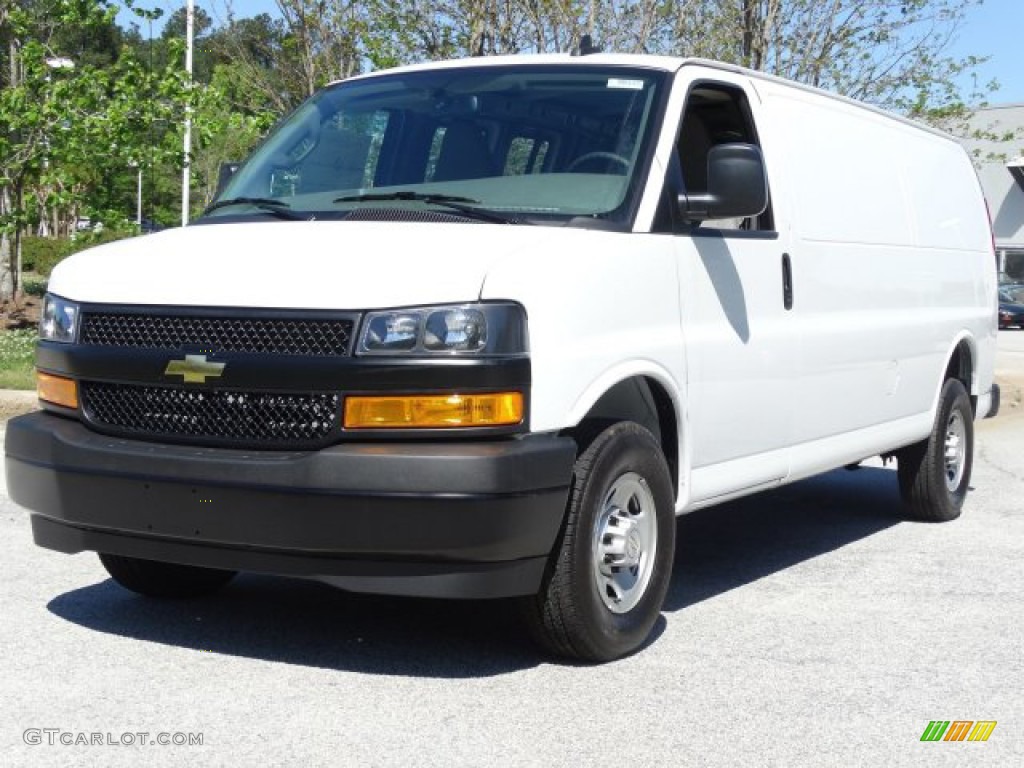 Summit White 2019 Chevrolet Express 2500 Cargo Extended WT Exterior Photo #132916464
