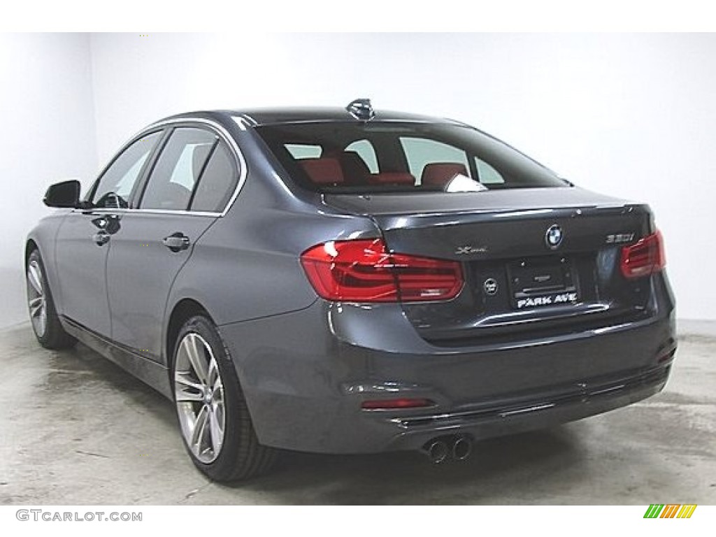 2018 3 Series 330i xDrive Sedan - Mineral Grey Metallic / Coral Red photo #1