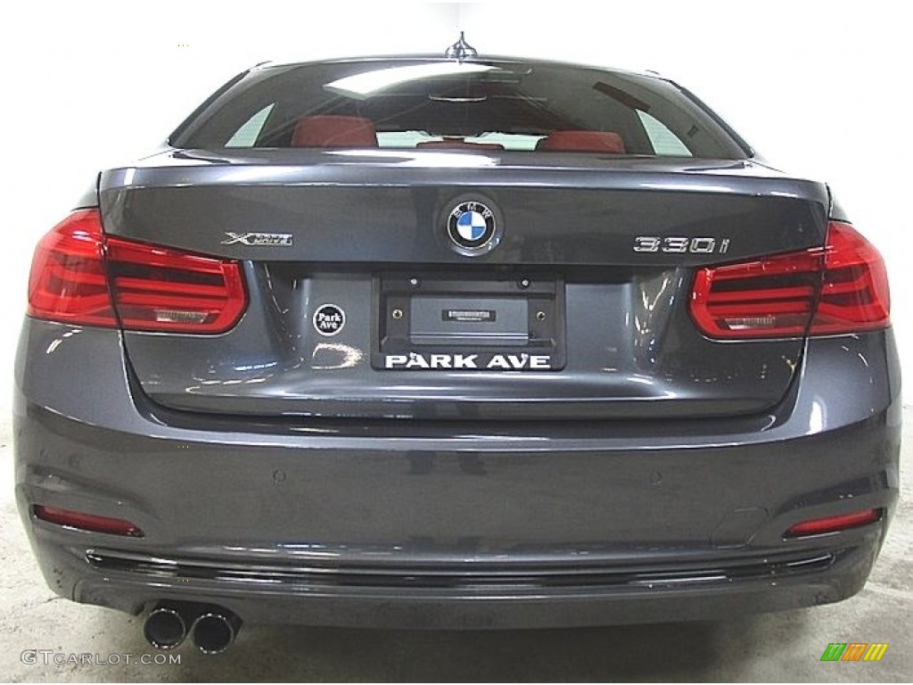 2018 3 Series 330i xDrive Sedan - Mineral Grey Metallic / Coral Red photo #2