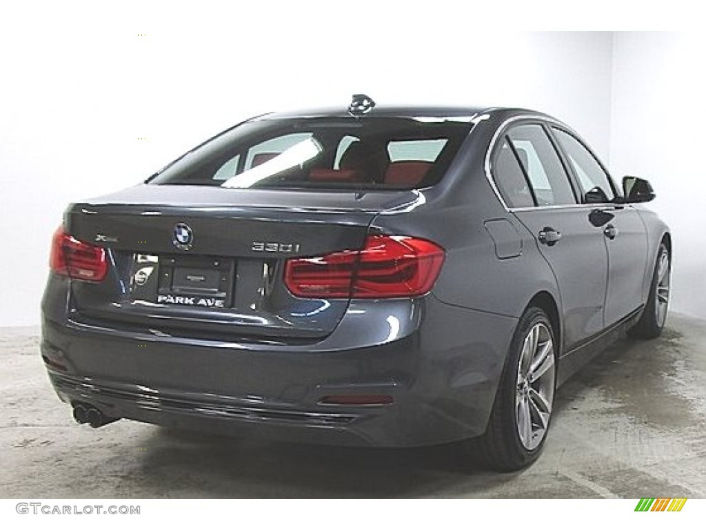 2018 3 Series 330i xDrive Sedan - Mineral Grey Metallic / Coral Red photo #3