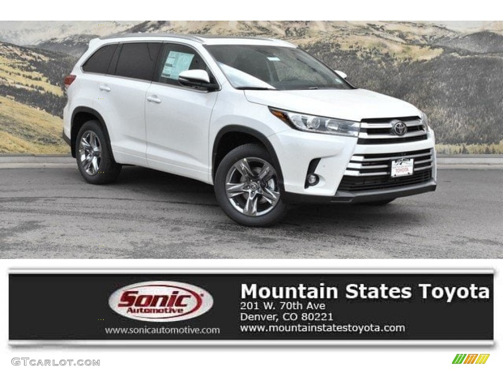 2019 Highlander Limited Platinum AWD - Blizzard Pearl White / Black photo #1