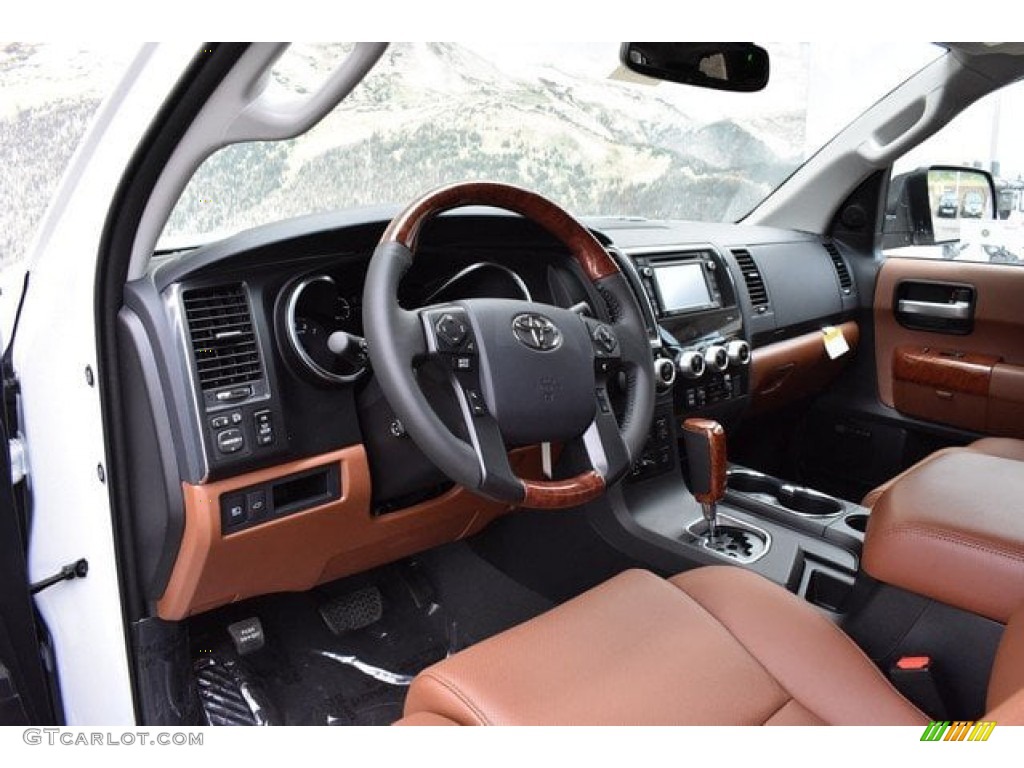 Red Rock Interior 2019 Toyota Sequoia Platinum 4x4 Photo #132924621