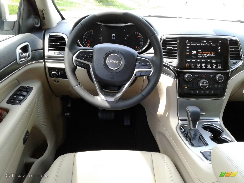 2019 Grand Cherokee Limited 4x4 - Bright White / Light Frost Beige/Black photo #34