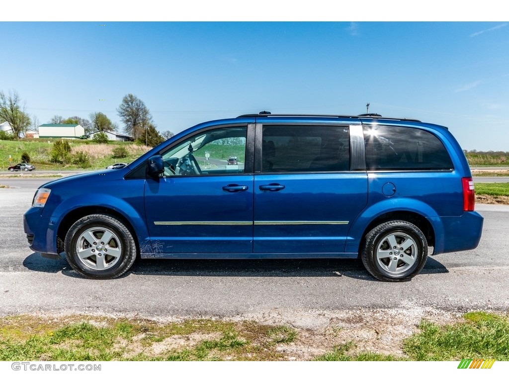 2010 Grand Caravan SXT - Deep Water Blue Pearl Coat / Dark Slate Gray/Light Shale photo #7