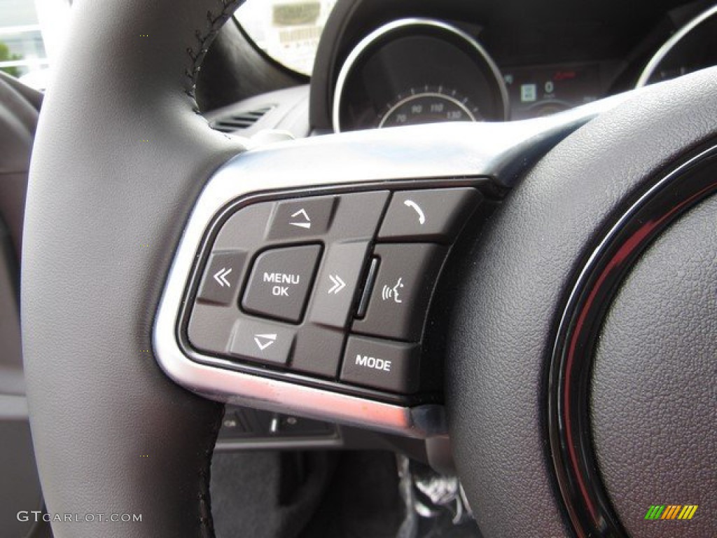 2020 Jaguar F-TYPE Checkered Flag Convertible Ebony Steering Wheel Photo #132930846