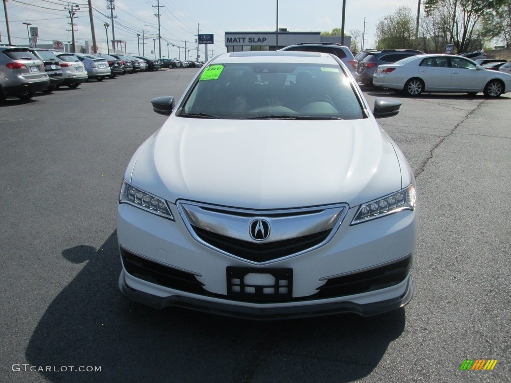 2017 TLX V6 Technology Sedan - Bellanova White Pearl / Espresso photo #3