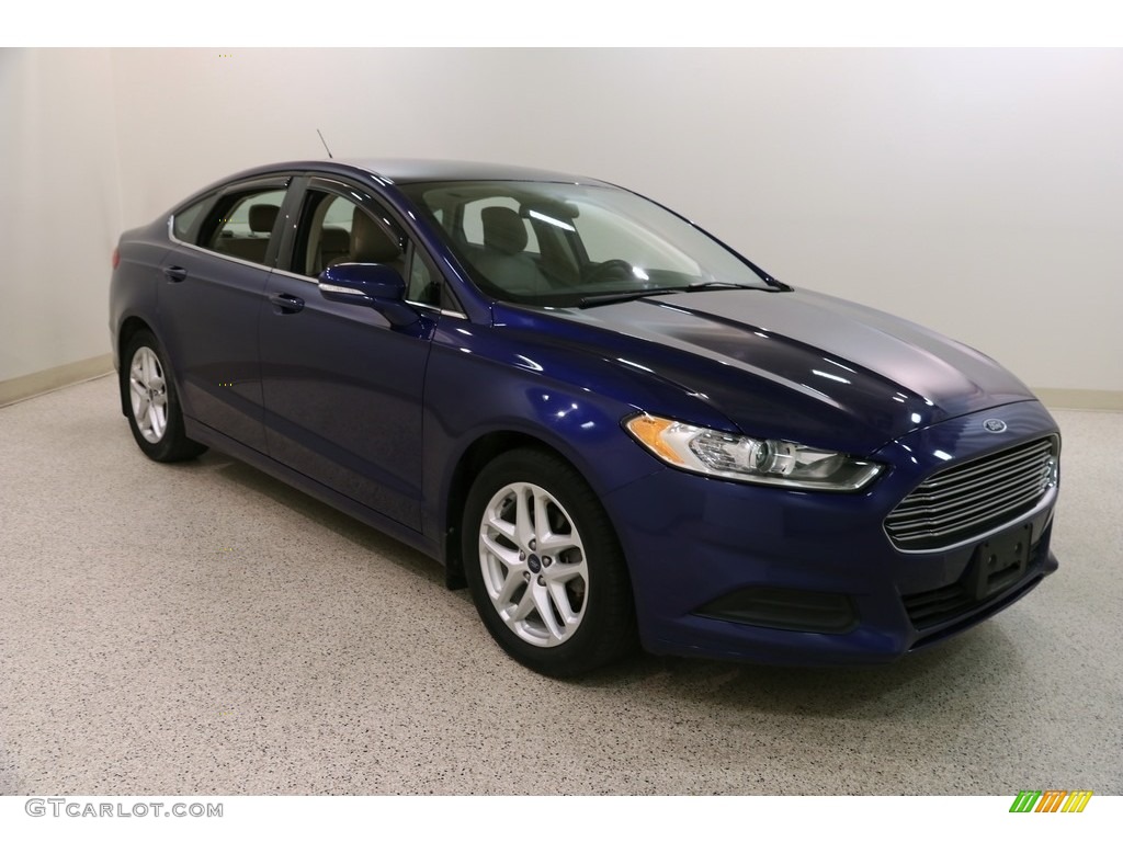 2014 Fusion SE - Deep Impact Blue / Dune photo #1