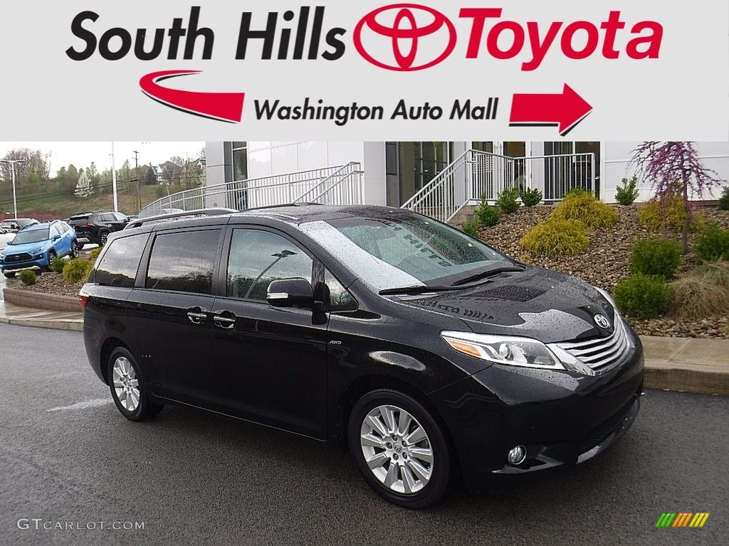 Midnight Black Metallic Toyota Sienna