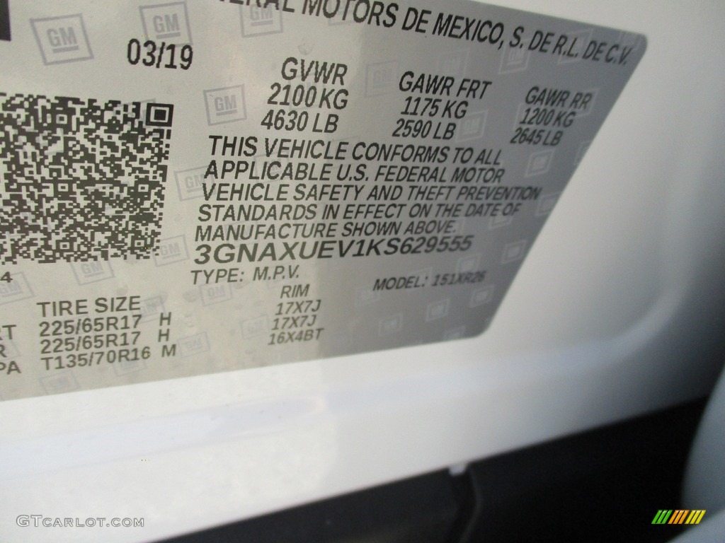 2019 Equinox LT AWD - Summit White / Jet Black photo #19