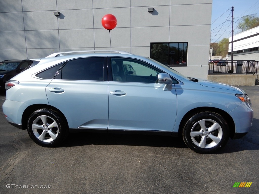 2010 RX 350 AWD - Cerulean Blue Metallic / Light Gray/Espresso Birds-Eye Maple photo #2