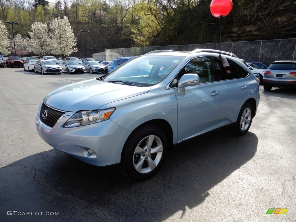 2010 RX 350 AWD - Cerulean Blue Metallic / Light Gray/Espresso Birds-Eye Maple photo #3