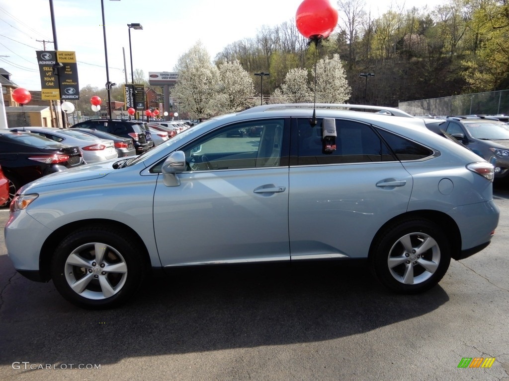 2010 RX 350 AWD - Cerulean Blue Metallic / Light Gray/Espresso Birds-Eye Maple photo #4