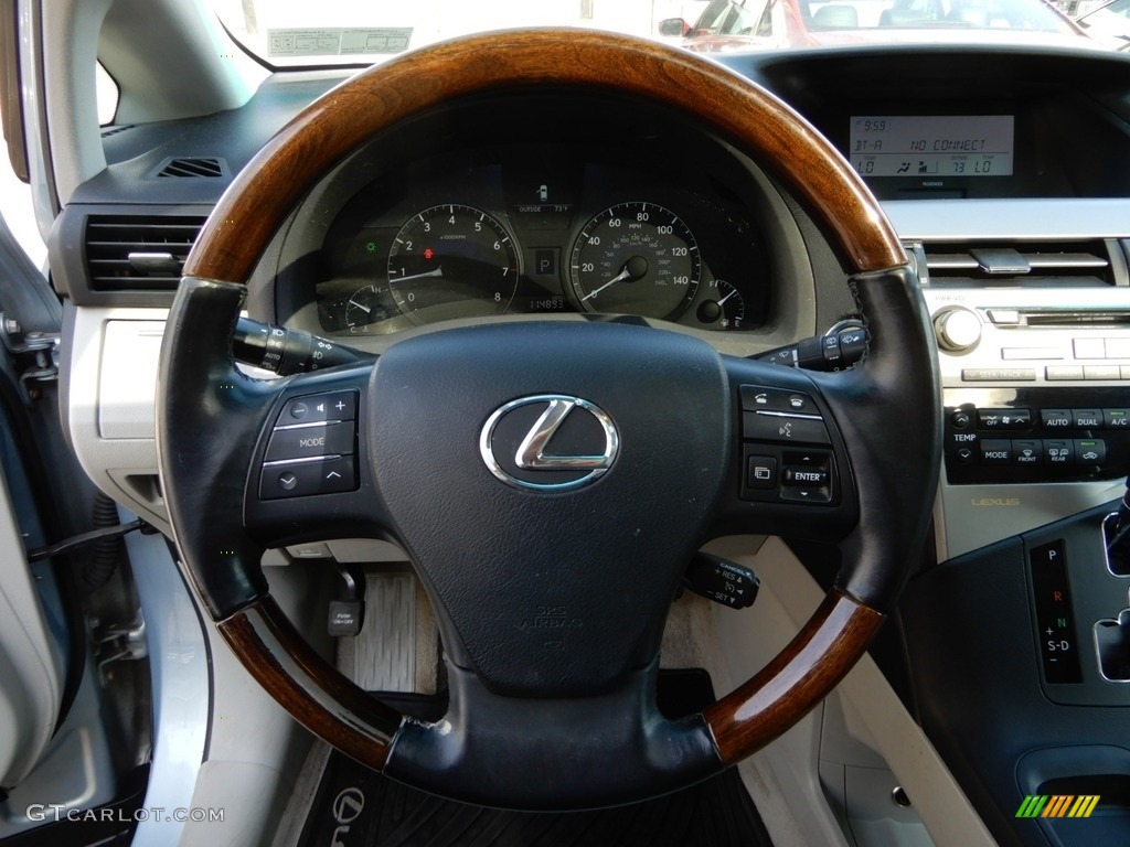 2010 RX 350 AWD - Cerulean Blue Metallic / Light Gray/Espresso Birds-Eye Maple photo #21