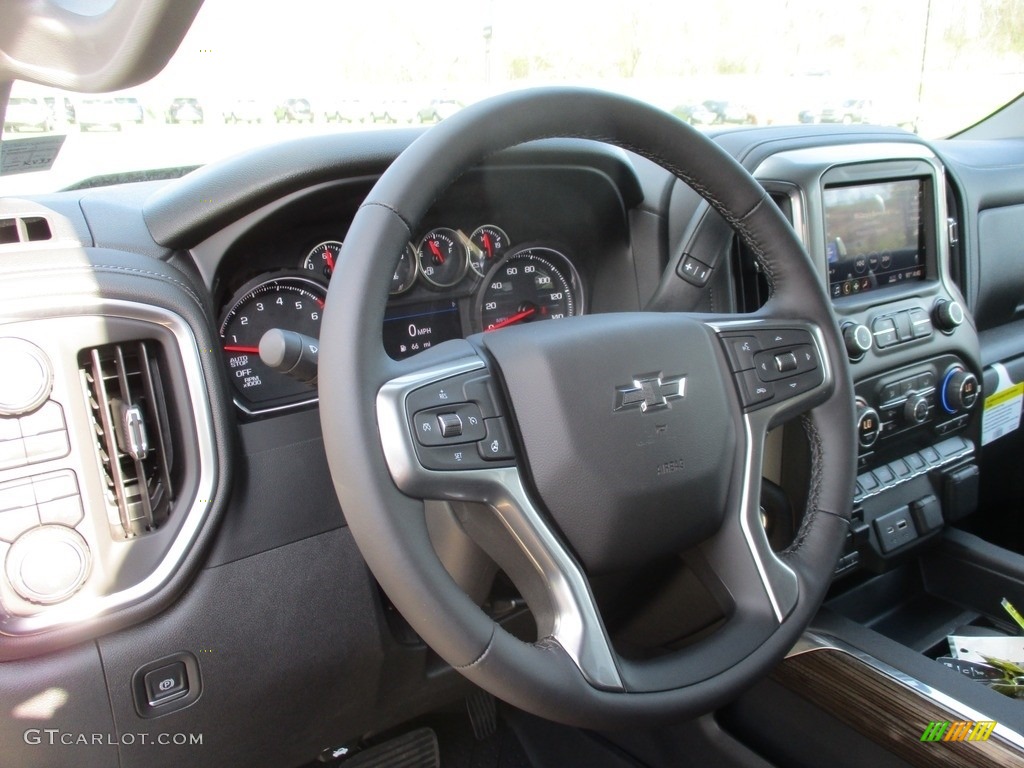 2019 Chevrolet Silverado 1500 LT Z71 Trail Boss Crew Cab 4WD Jet Black Steering Wheel Photo #132945311