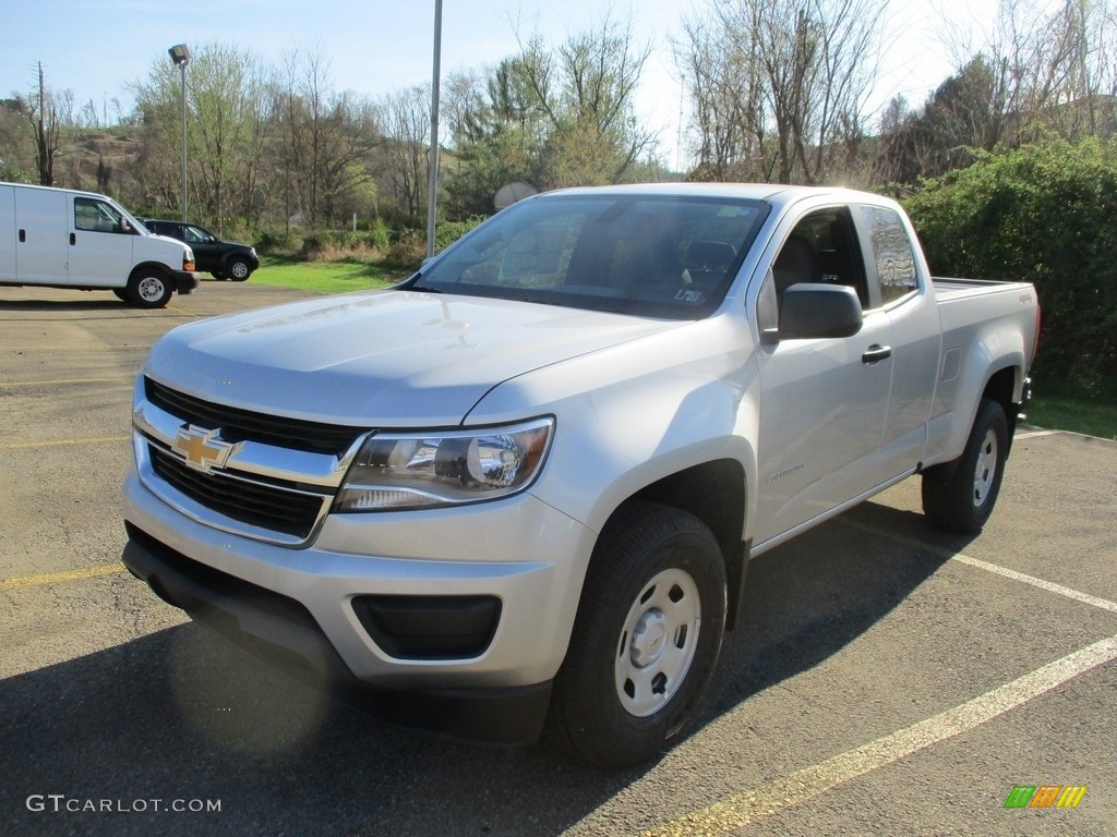Silver Ice Metallic 2019 Chevrolet Colorado WT Extended Cab 4x4 Exterior Photo #132946607