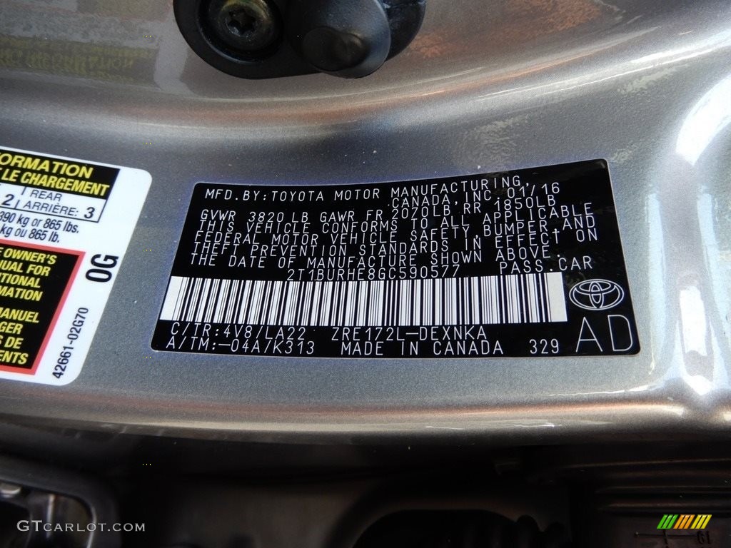 2016 Corolla LE - Brown Sugar Metallic / Black photo #27
