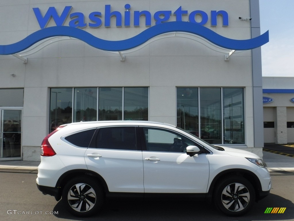 2016 CR-V Touring AWD - White Diamond Pearl / Beige photo #2