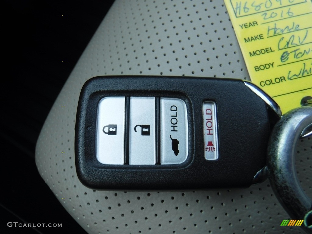 2016 CR-V Touring AWD - White Diamond Pearl / Beige photo #29