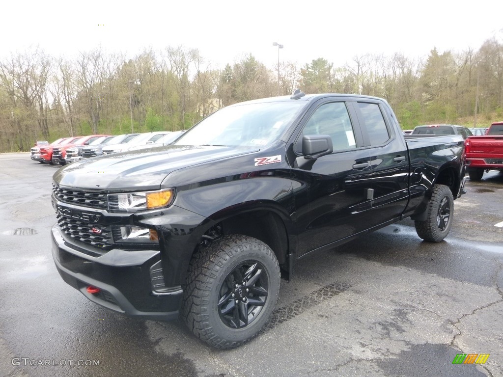 Black 2019 Chevrolet Silverado 1500 Custom Z71 Trail Boss Double Cab 4WD Exterior Photo #132953912