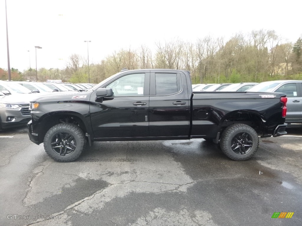 2019 Silverado 1500 Custom Z71 Trail Boss Double Cab 4WD - Black / Jet Black photo #2