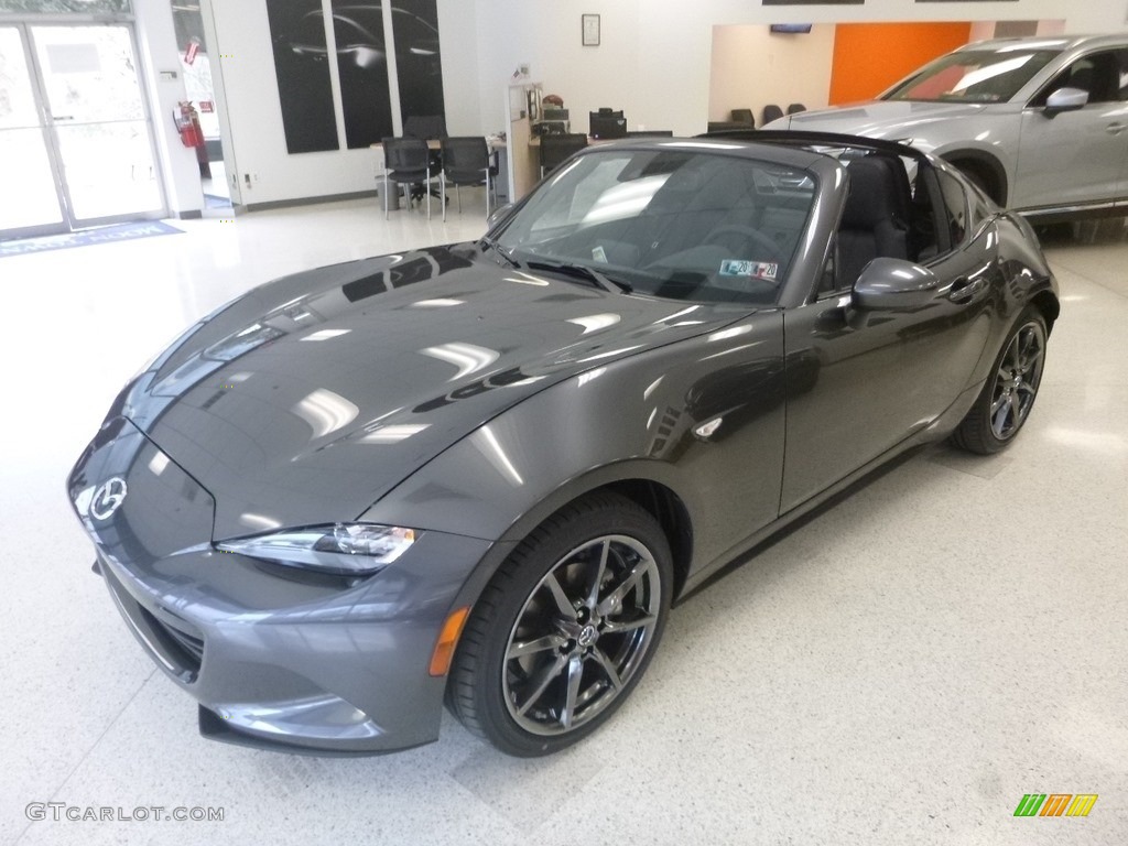 Machine Gray Metallic 2019 Mazda MX-5 Miata RF Grand Touring Exterior Photo #132956372