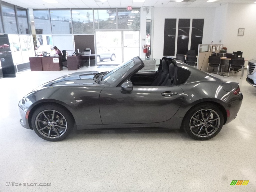 Machine Gray Metallic 2019 Mazda MX-5 Miata RF Grand Touring Exterior Photo #132956384