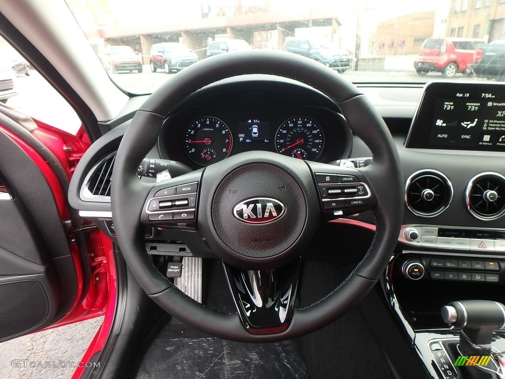 2019 Kia Stinger 2.0L AWD Black Steering Wheel Photo #132963425