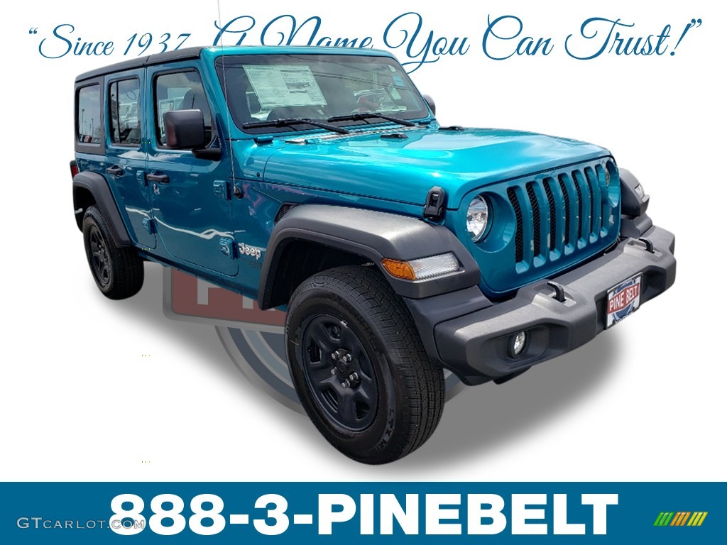 2019 Wrangler Unlimited Sport 4x4 - Bikini Pearl / Black photo #1