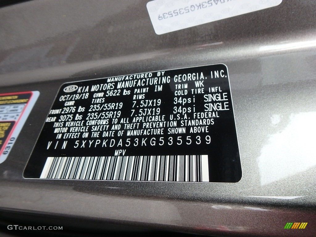 2019 Sorento Color Code IM for Titanium Silver Photo #132964558
