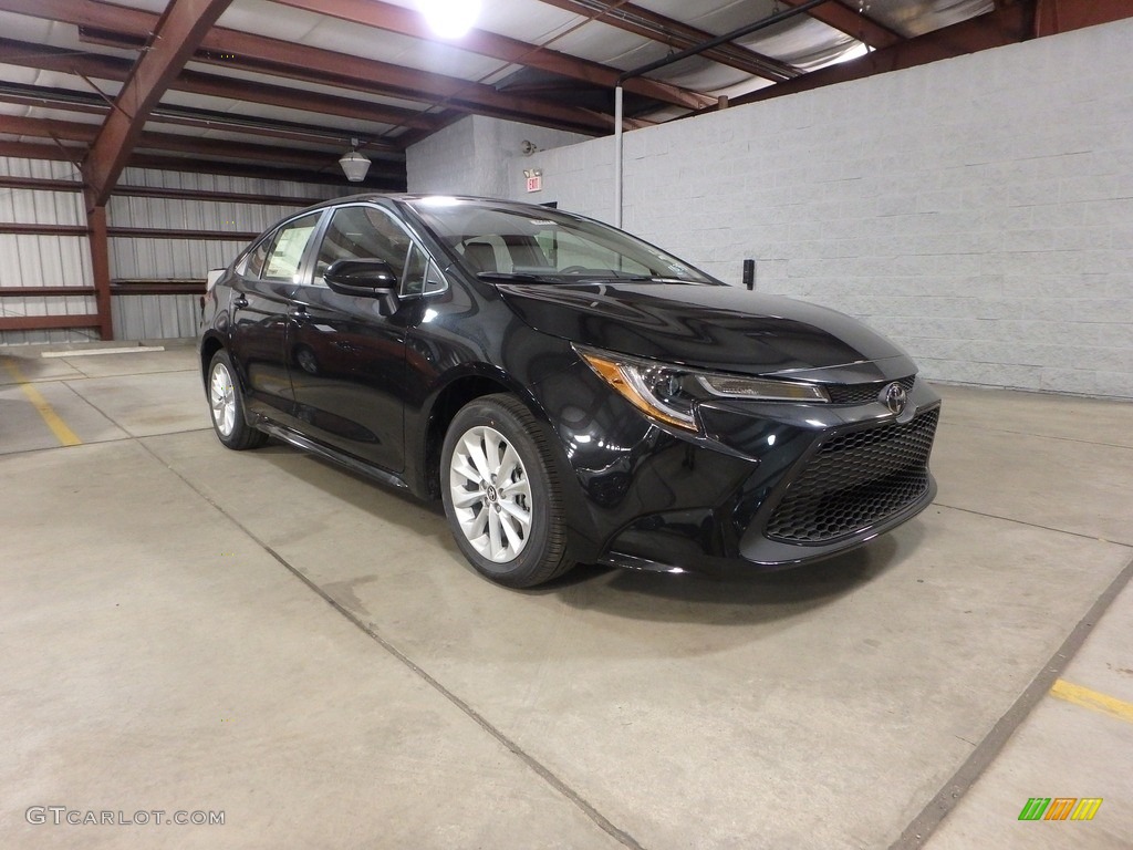 2020 Corolla LE - Black Sand Pearl / Black photo #1