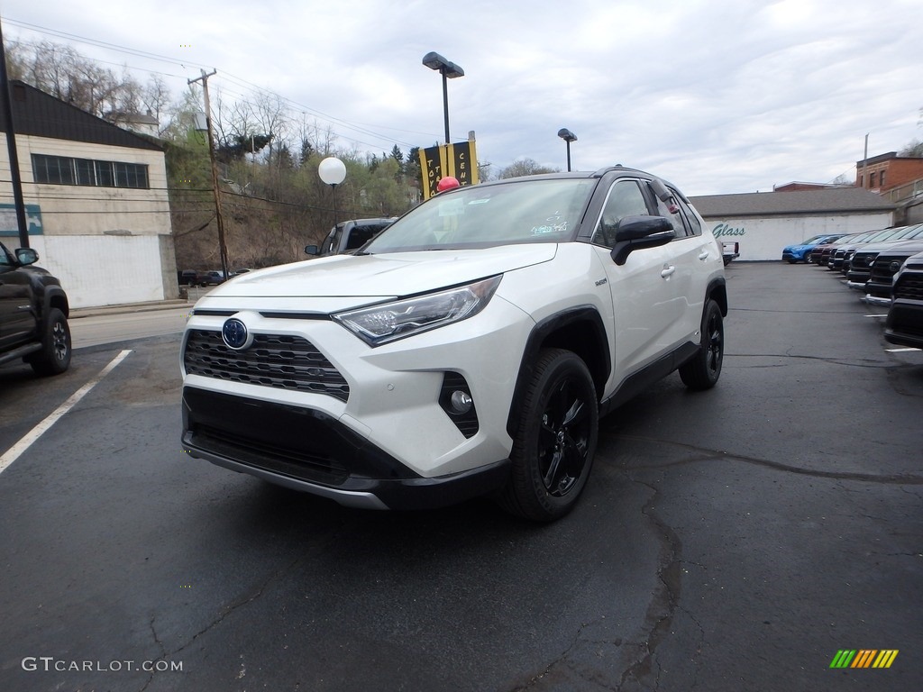 Blizzard White Pearl 2019 Toyota RAV4 XSE AWD Hybrid Exterior Photo #132965999