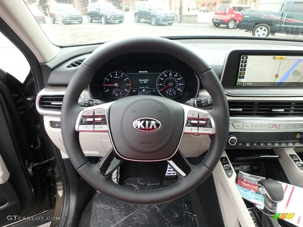 2020 Kia Telluride SX AWD Gray Steering Wheel Photo #132966107