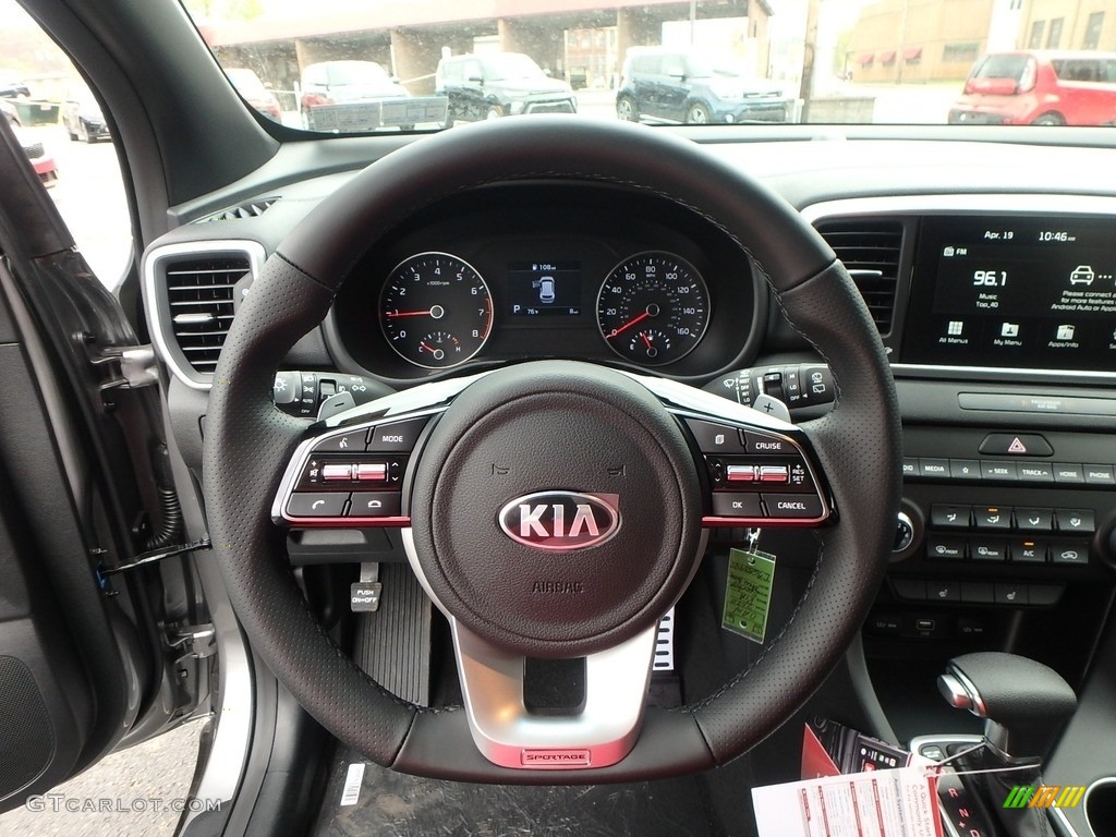 2020 Kia Sportage S AWD Black Steering Wheel Photo #132966479