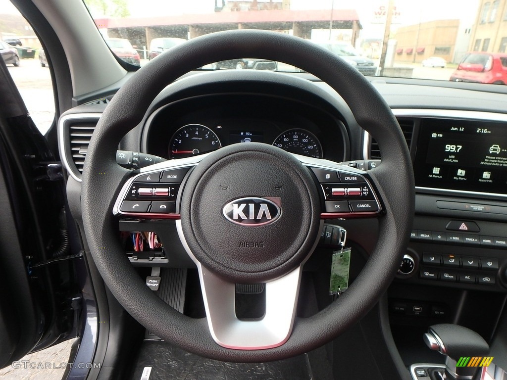 2020 Kia Sportage LX Black Steering Wheel Photo #132966836