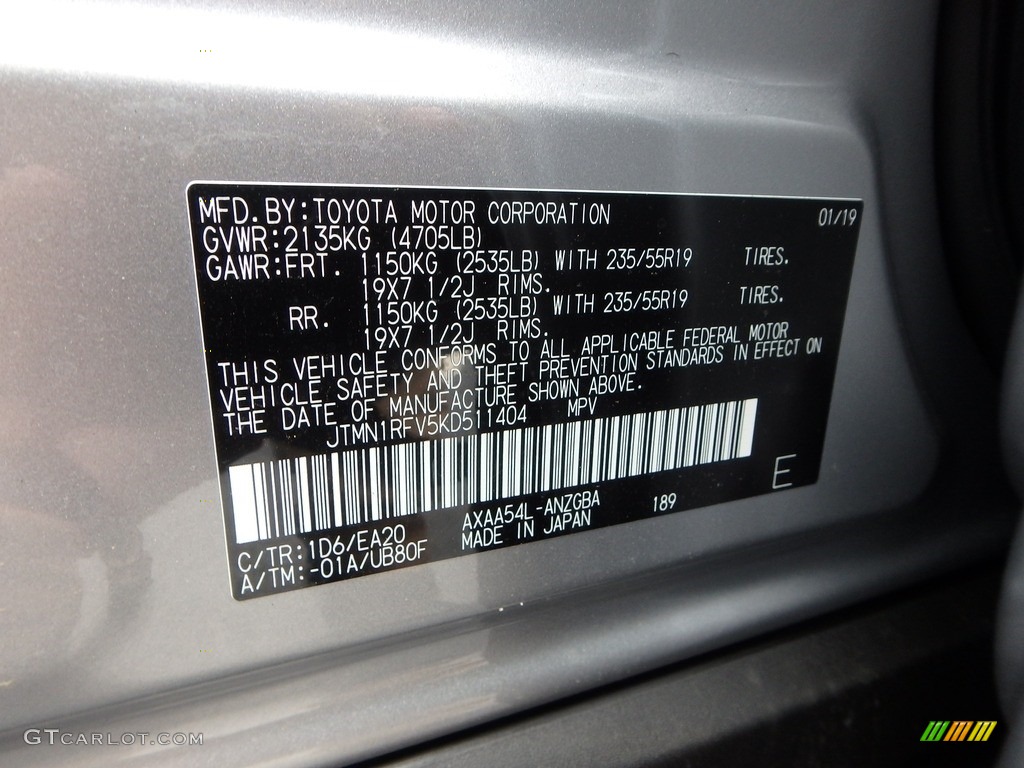 2019 RAV4 Limited AWD - Silver Sky Metallic / Black photo #10