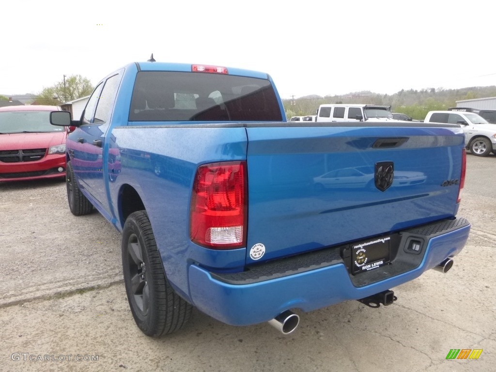 2019 1500 Classic Tradesman Crew Cab 4x4 - Hydro Blue Sport Edition / Black/Diesel Gray photo #3