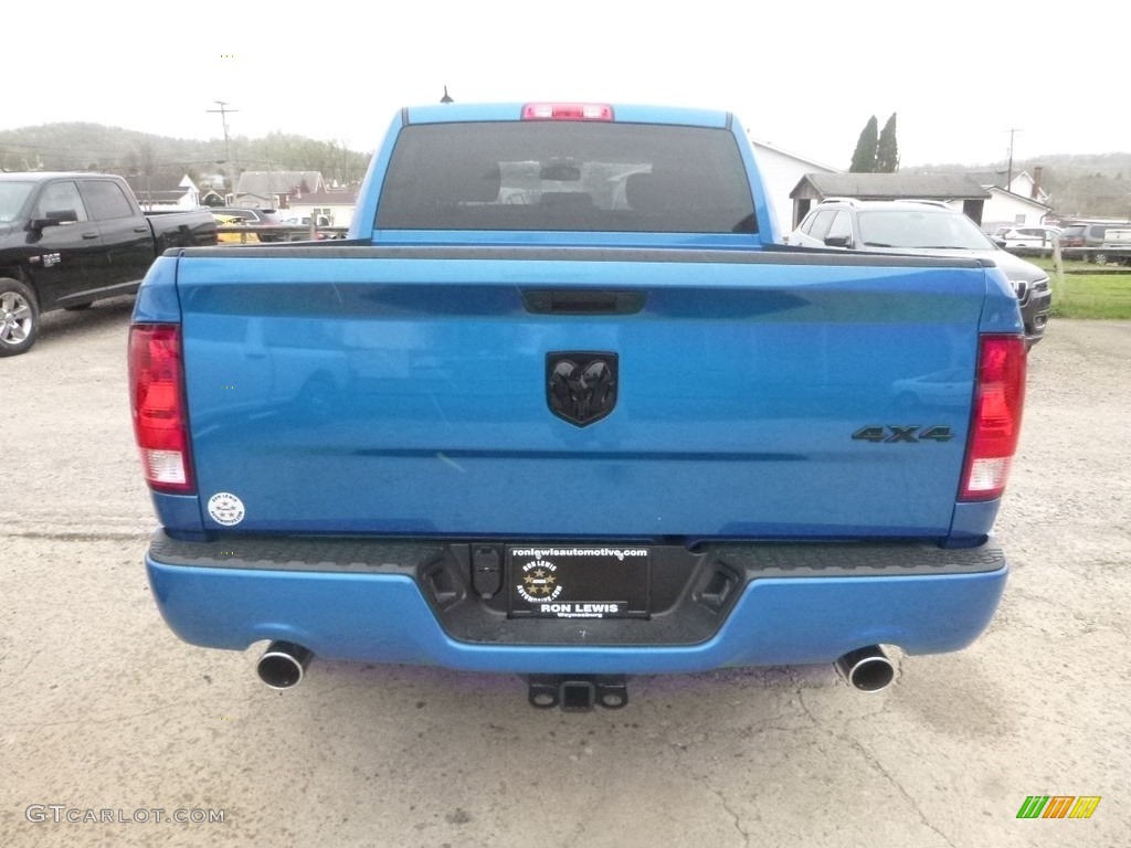 2019 1500 Classic Tradesman Crew Cab 4x4 - Hydro Blue Sport Edition / Black/Diesel Gray photo #4