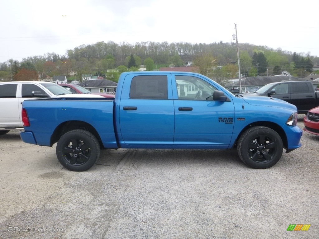 2019 1500 Classic Tradesman Crew Cab 4x4 - Hydro Blue Sport Edition / Black/Diesel Gray photo #6