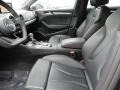 Black/Rock Gray Stitching Front Seat Photo for 2017 Audi S3 #132974012