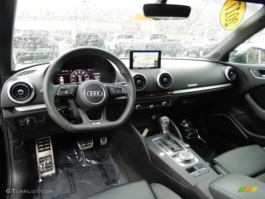 Black/Rock Gray Stitching Interior 2017 Audi S3 2.0T Premium Plus quattro Photo #132974054