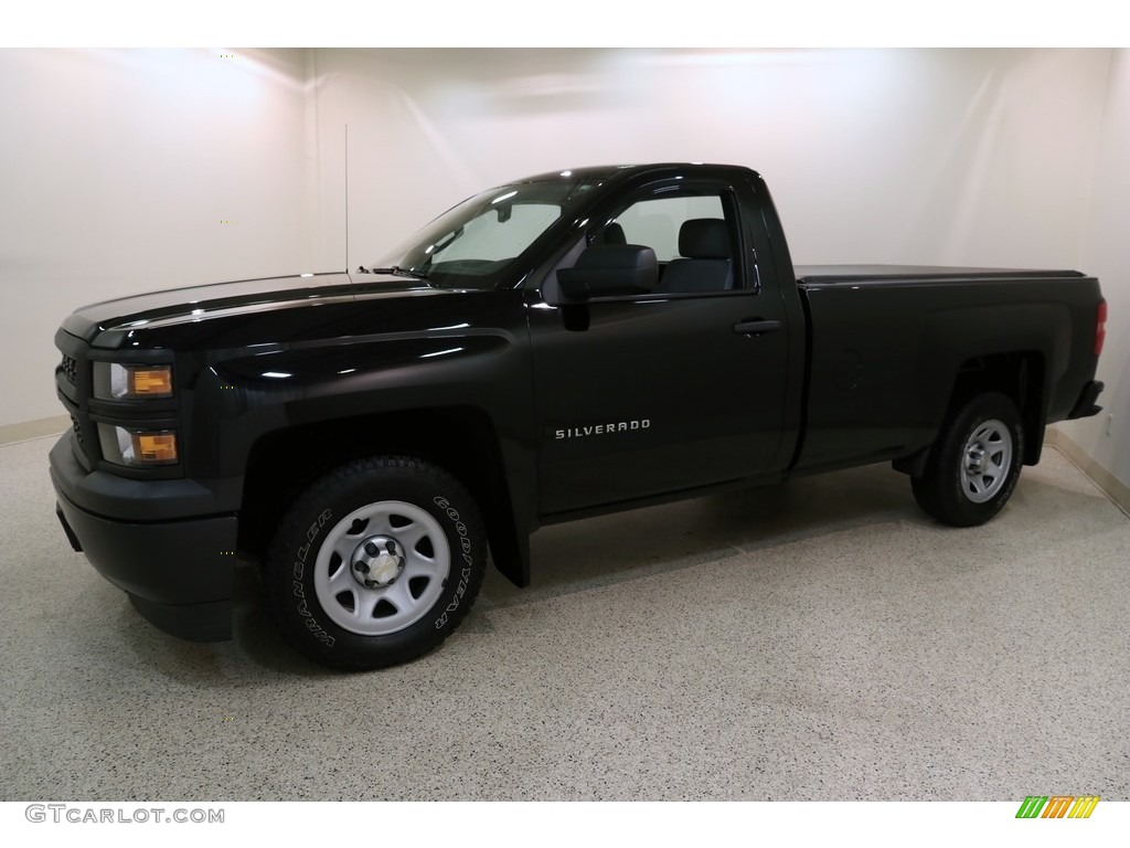 2014 Silverado 1500 WT Regular Cab - Black / Jet Black/Dark Ash photo #3