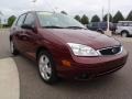 2007 Dark Toreador Red Metallic Ford Focus ZX5 SES Hatchback  photo #7