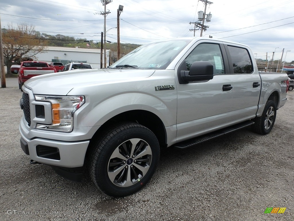 Ingot Silver 2019 Ford F150 STX SuperCrew 4x4 Exterior Photo #132977627