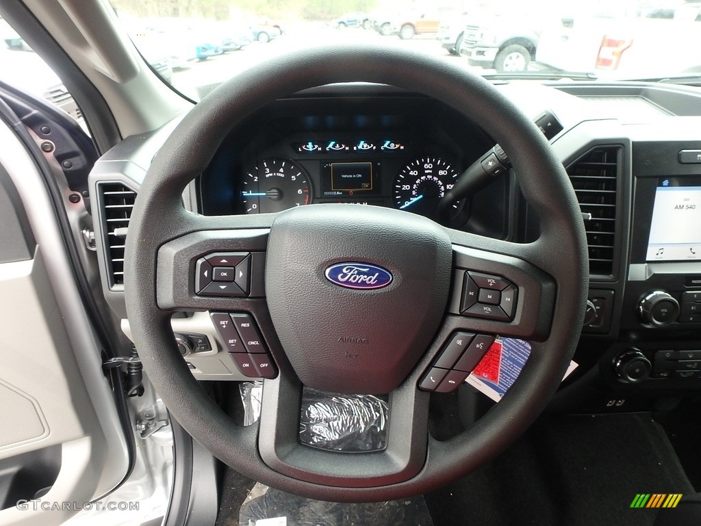 2019 Ford F150 STX SuperCrew 4x4 Black Steering Wheel Photo #132977678